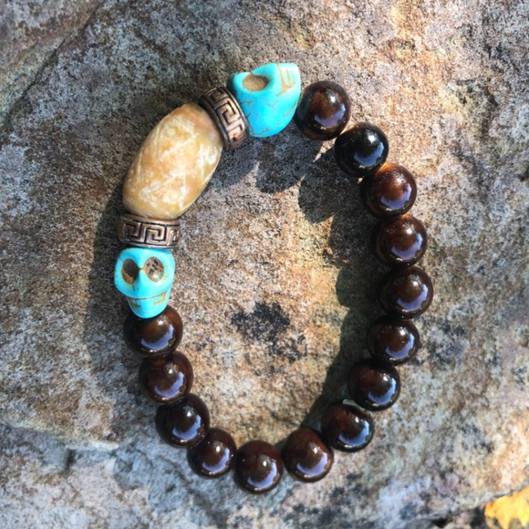 Handmade, One of a Kind Scull Bracelet, Small - Picture 2 of 4